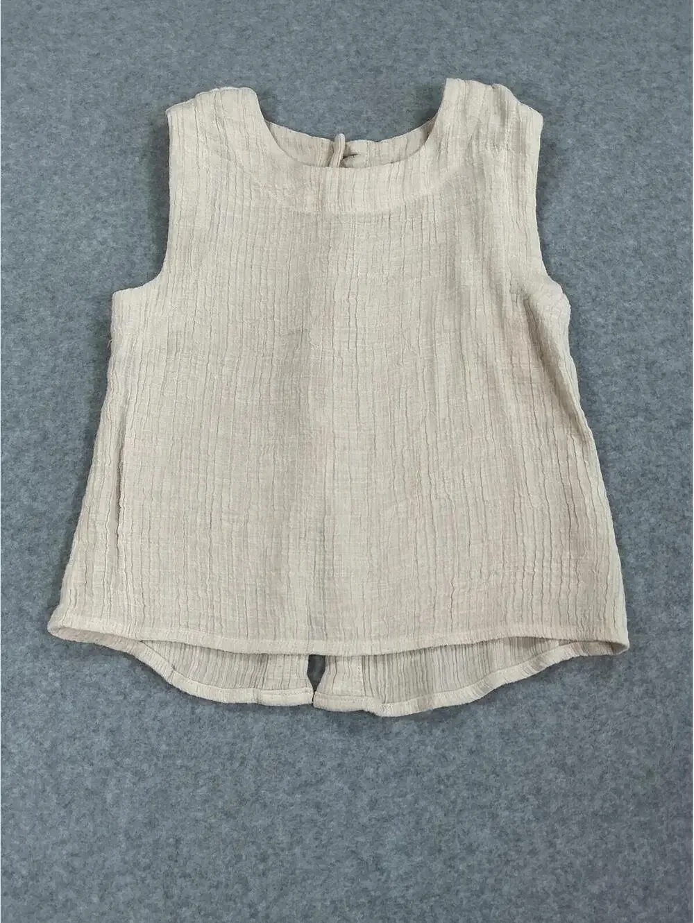 Blu Pepper Gauze Sleeveless Tank Top Small Neutral Boho Cottagecore - Picture 2 of 7